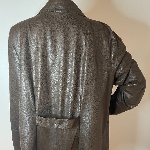 Vintage vegan brown snake printed brown jacket! - Picture 11 of 16